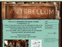 Tablet Screenshot of antebellumalehouse.com